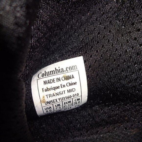 𝅺columbia Transit Mid Unisex Size 8 US Black Lace up Boot Shoes YU3560-010 - Picture 9 of 9
